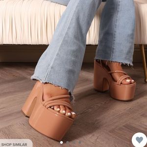 Brand New Nude Platform heels